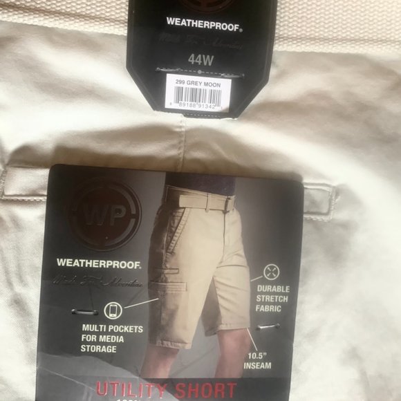 **NEW w/Tags**Weatherproof Stretch Fabric Shorts 44”W w/Cell Phone Pocket - Picture 6 of 9